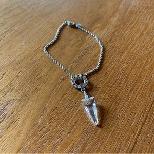 SWAROVSKI Crystal Delicate Bracelet with Triangle Geometric Crystal 7”